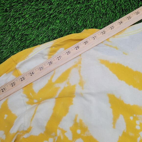 Pink-Floyd Cropped Shirt Womens Large 22x17 Yellow White - Picture 4 of 11